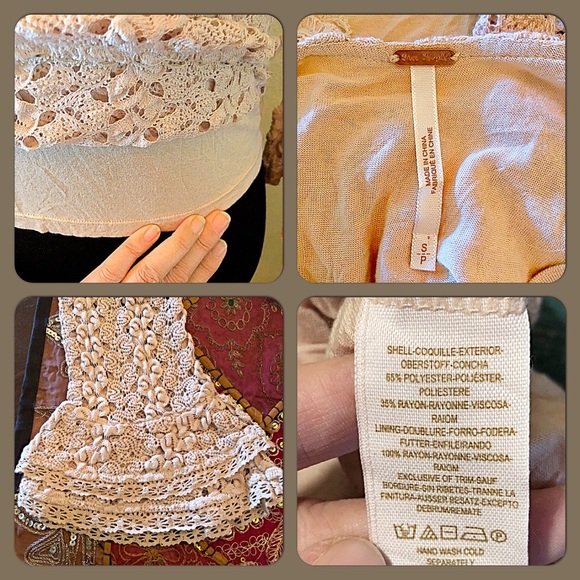 ✨HP✨Free People Crochet Top w/Flared Long Sleeves✨ - Picture 6 of 6